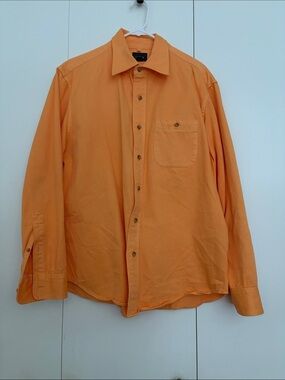 J. Crew Men's Solid Orange Long-Sleeve Button-Down Shirt